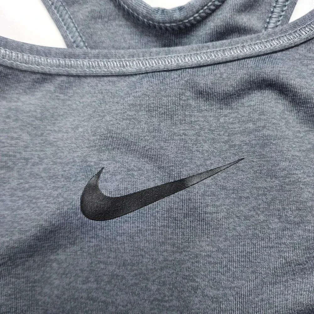 Nike Women's Pro Classic Padded Sports Bra Carbon/Black Color Size Small - Picture 2 of 6